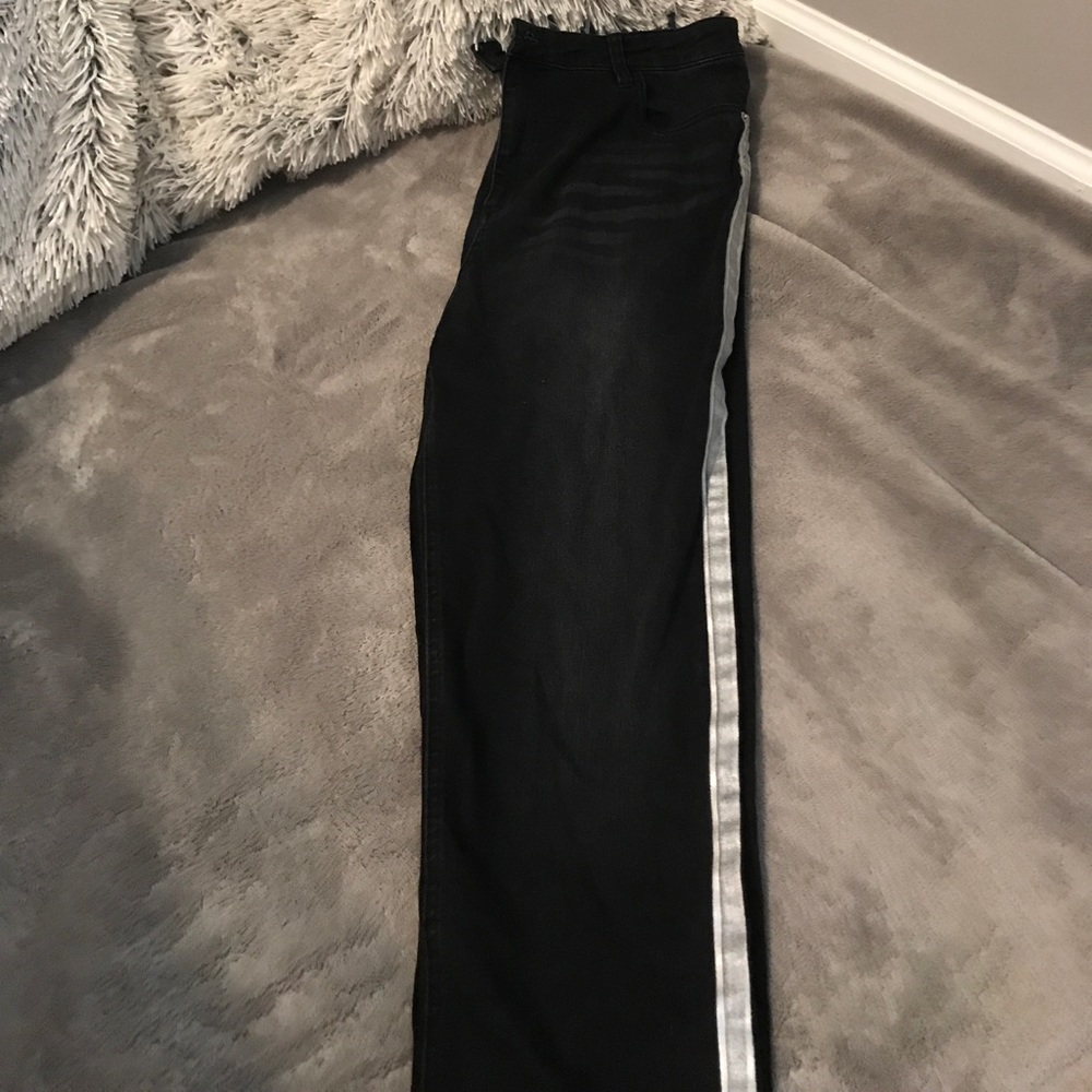 Black jeans with silver accents